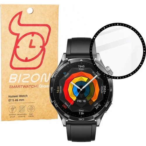 Kup Bizon Glass Watch Edge Hybrid Huawei Watch GT 5 46 mm fekete - BIZ6664 - {ean13} - Sklep Home Screen