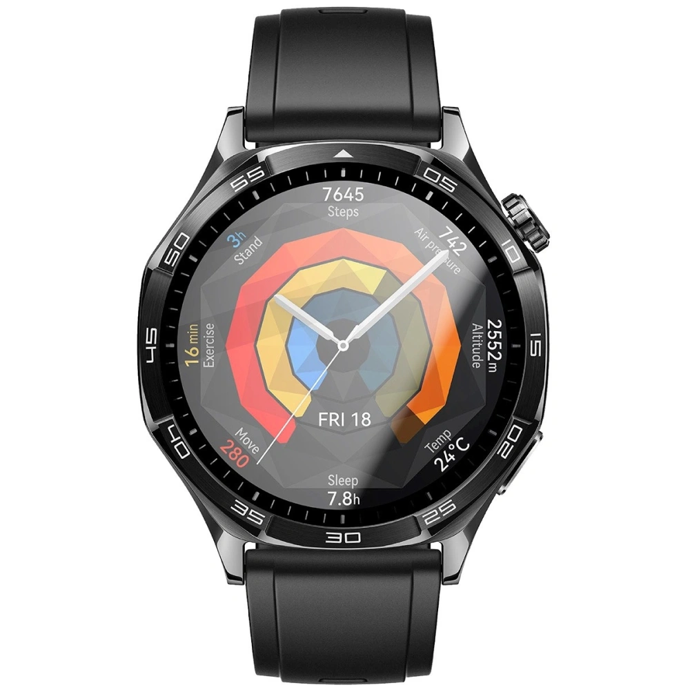 Szkło hybrydowe Bizon Glass Watch Edge Hybrid do Huawei Watch GT 5 46 mm czarne