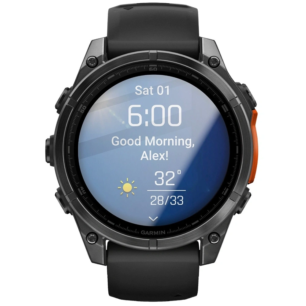 Szkło hybrydowe Bizon Glass Watch Edge Hybrid do Garmin Fenix 8 AMOLED 47 mm czarne