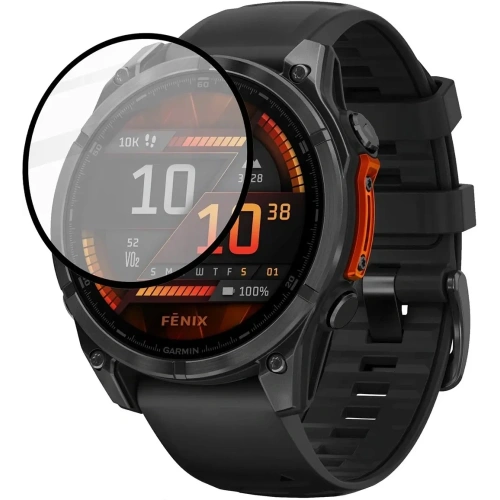 Kup Bizon Glass Watch Edge Hybrid Garmin Fenix 8 AMOLED 47 mm schwarz - BIZ6666 - {ean13} - Sklep Home Screen