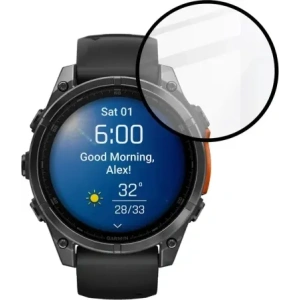 Buy Bizon Glass Watch Edge Hybrid Garmin Fenix 8 AMOLED 47 mm black - BIZ6666 - {ean13} - Home Screen Store Europe