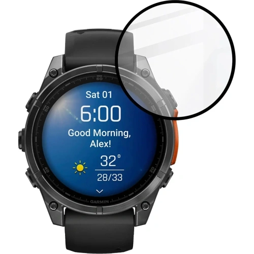 Kup Bizon Glass Watch Edge Hybrid Garmin Fenix 8 AMOLED 47 mm schwarz - BIZ6666 - {ean13} - Sklep Home Screen