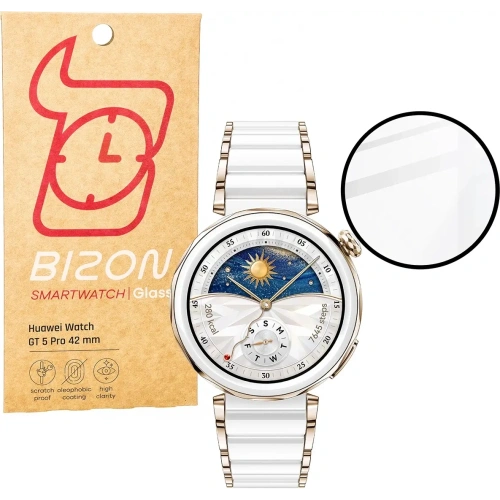 Kup Szkło hybrydowe Bizon Glass Watch Edge Hybrid do Huawei Watch GT 5 Pro 42 mm czarne - BIZ6667 - {ean13} - Sklep Home Screen