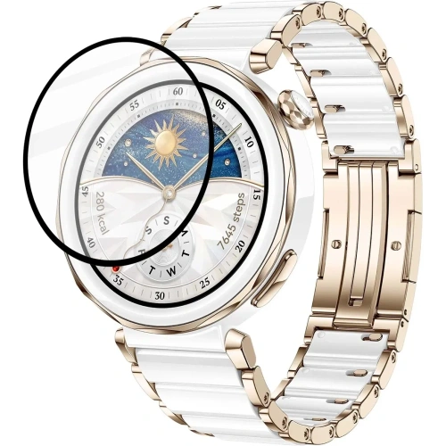 Kup Sklo hybridní Bizon Glass Watch Edge Hybrid pro Huawei Watch GT 5 Pro 42 mm černé - BIZ6667 - {ean13} - Sklep Home Screen