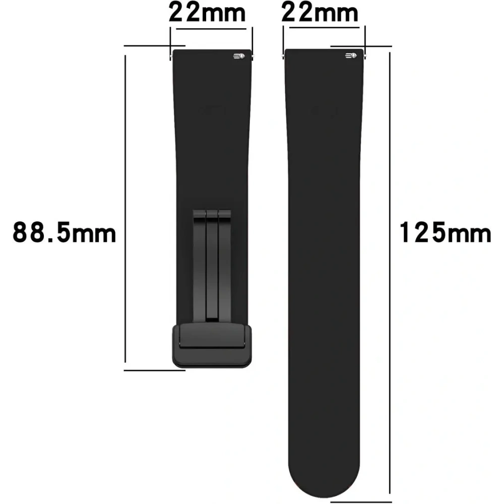 Silikonowy pasek Bizon Strap Watch Silicone 22 mm do smartwatcha czarny