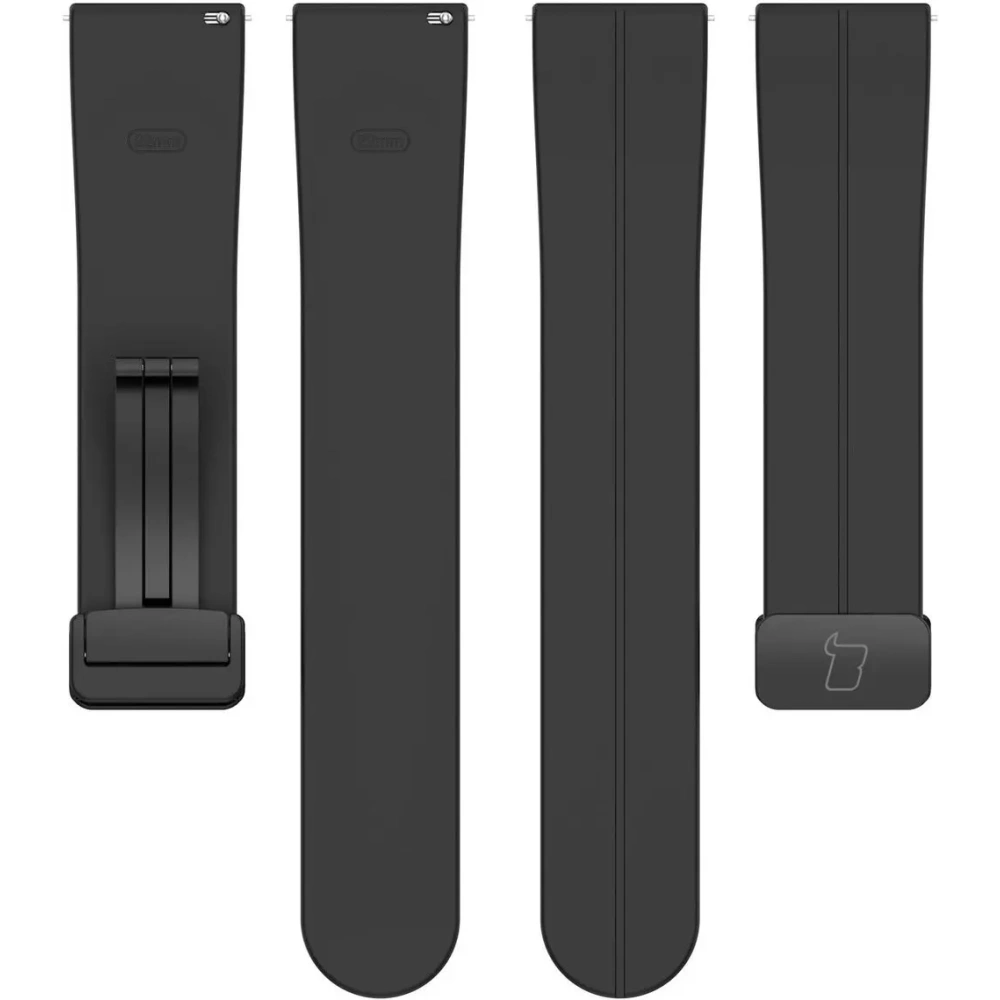 Silikonowy pasek Bizon Strap Watch Silicone 22 mm do smartwatcha czarny