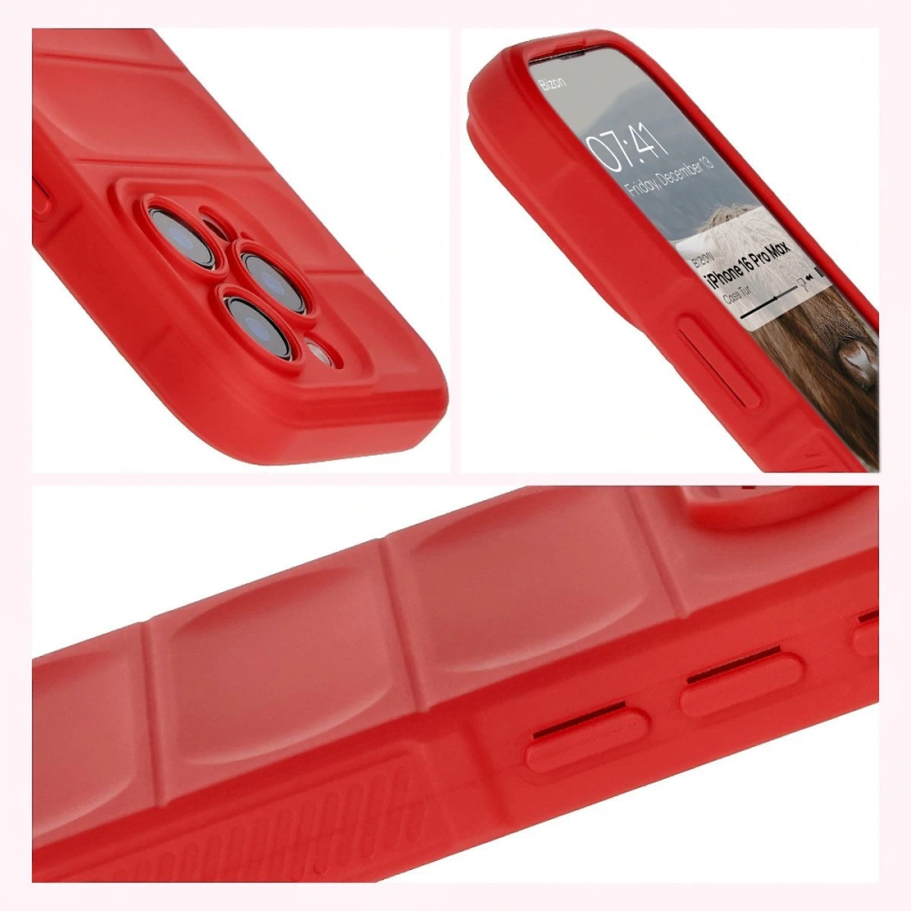 Pancerne etui Bizon Case Tur do Apple iPhone 16 Pro Max czerwone