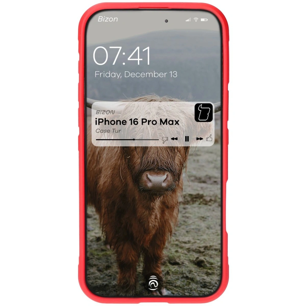 Pancerne etui Bizon Case Tur do Apple iPhone 16 Pro Max czerwone