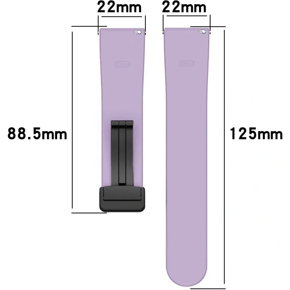 Silikonowy pasek Bizon Strap Watch Silicone 22 mm do smartwatcha lawendowy