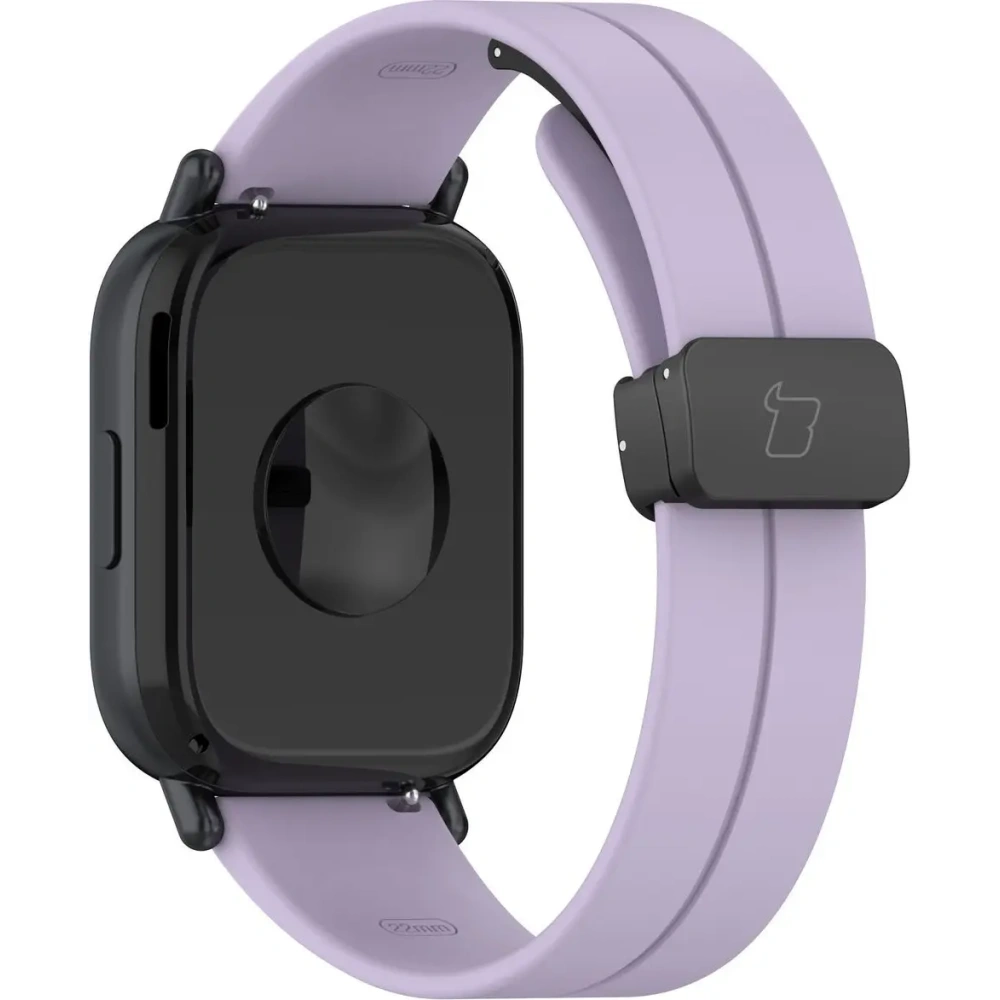 Silikonowy pasek Bizon Strap Watch Silicone 22 mm do smartwatcha lawendowy