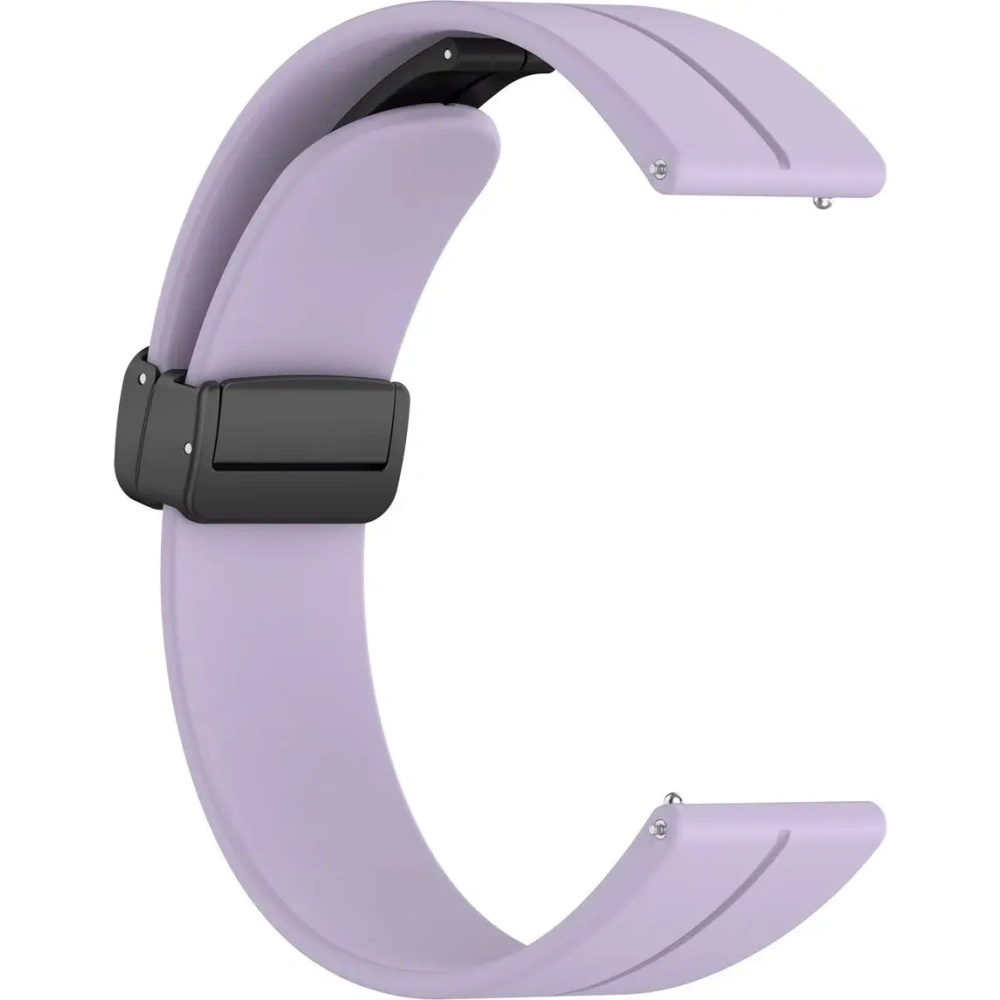 Silikonowy pasek Bizon Strap Watch Silicone 22 mm do smartwatcha lawendowy