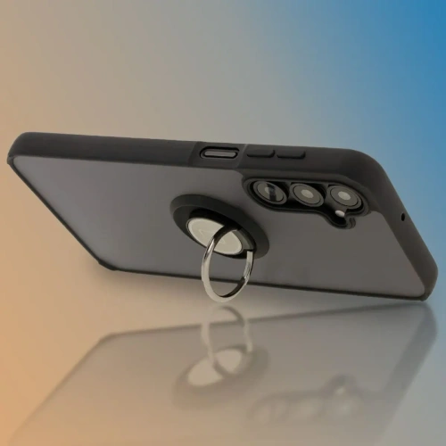 Kup Etui s úchopem na prst Bizon Case Hybrid Ring do Samsung Galaxy A16 4G/5G kouřové s černým rámem - BIZ6674 - {ean13} - Sklep Home Screen
