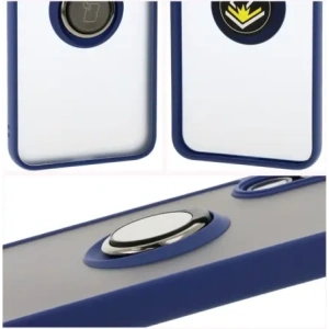 Kup Etui z uchwytem na palec Bizon Case Hybrid Ring do Samsung Galaxy A16 4G/5G przydymione z granatową ramką - BIZ6675 - {ean13} - Sklep Home Screen