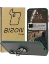 Etui s úchytem na prst Bizon Case Hybrid Ring do Samsung Galaxy A16 4G/5G kouřové s tmavě zeleným rámečkem