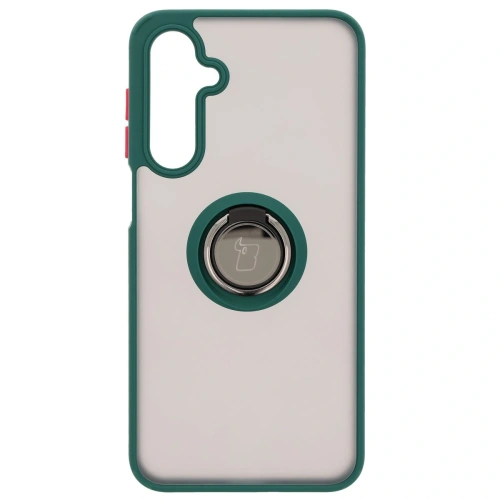 Kup Etui s úchytem na prst Bizon Case Hybrid Ring do Samsung Galaxy A16 4G/5G kouřové s tmavě zeleným rámečkem - BIZ6676 - {ean13} - Sklep Home Screen