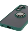 Kup Etui s úchytem na prst Bizon Case Hybrid Ring do Samsung Galaxy A16 4G/5G kouřové s tmavě zeleným rámečkem - BIZ6676 - {ean13} - Sklep Home Screen