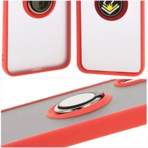 Kup Etui s úchytem na prst Bizon Case Hybrid Ring do Samsung Galaxy A16 4G/5G kouřové s červeným rámem - BIZ6677 - {ean13} - Sklep Home Screen