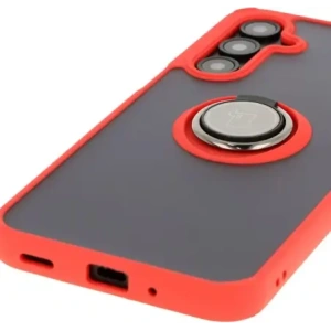 Kup Etui s úchytem na prst Bizon Case Hybrid Ring do Samsung Galaxy A16 4G/5G kouřové s červeným rámem - BIZ6677 - {ean13} - Sklep Home Screen