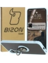 Bizon Case Hybrid Ring Samsung Galaxy A16 4G/5G fumuriu cu un cadru de culoare albastră deschisă