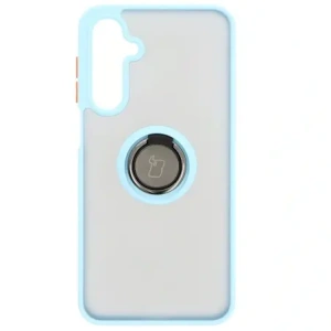 Kup Etui z uchwytem na palec Bizon Case Hybrid Ring do Samsung Galaxy A16 4G/5G przydymione z jasnoniebieską ramką - BIZ6678 - {ean13} - Sklep Home Screen