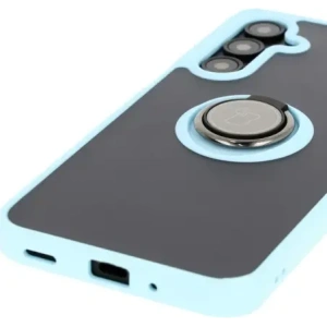 Kup Etui z uchwytem na palec Bizon Case Hybrid Ring do Samsung Galaxy A16 4G/5G przydymione z jasnoniebieską ramką - BIZ6678 - {ean13} - Sklep Home Screen