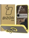Bizon Case Hybrid Ring Samsung Galaxy A16 4G/5G fumuriu cu un cadru galben