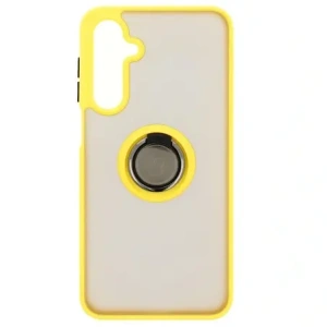 Kup Etui s úchytem na prst Bizon Case Hybrid Ring do Samsung Galaxy A16 4G/5G kouřové s žlutým rámem - BIZ6679 - {ean13} - Sklep Home Screen