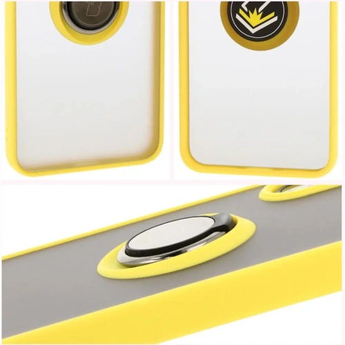 Kup Bizon Case Hybrid Ring Samsung Galaxy A16 4G/5G fumuriu cu un cadru galben - BIZ6679 - {ean13} - Sklep Home Screen