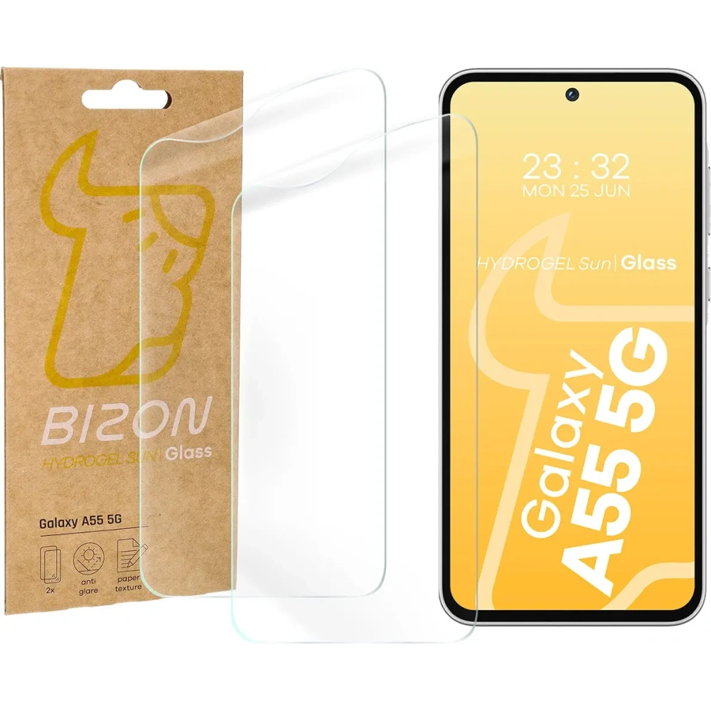Folia matowa Bizon Glass Hydrogel Sun do Samsung Galaxy A55 5G [2 PACK]