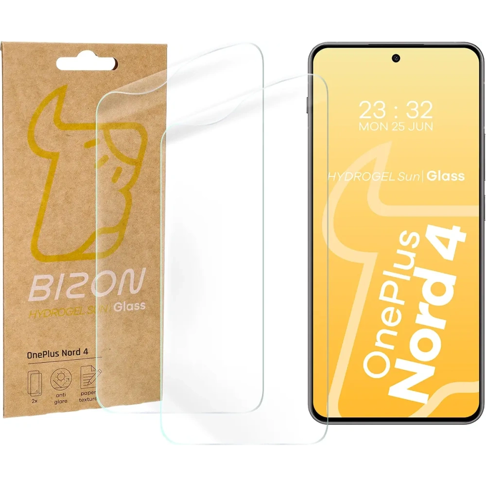Folia matowa Bizon Glass Hydrogel Sun do OnePlus Nord 4 [2 PACK]