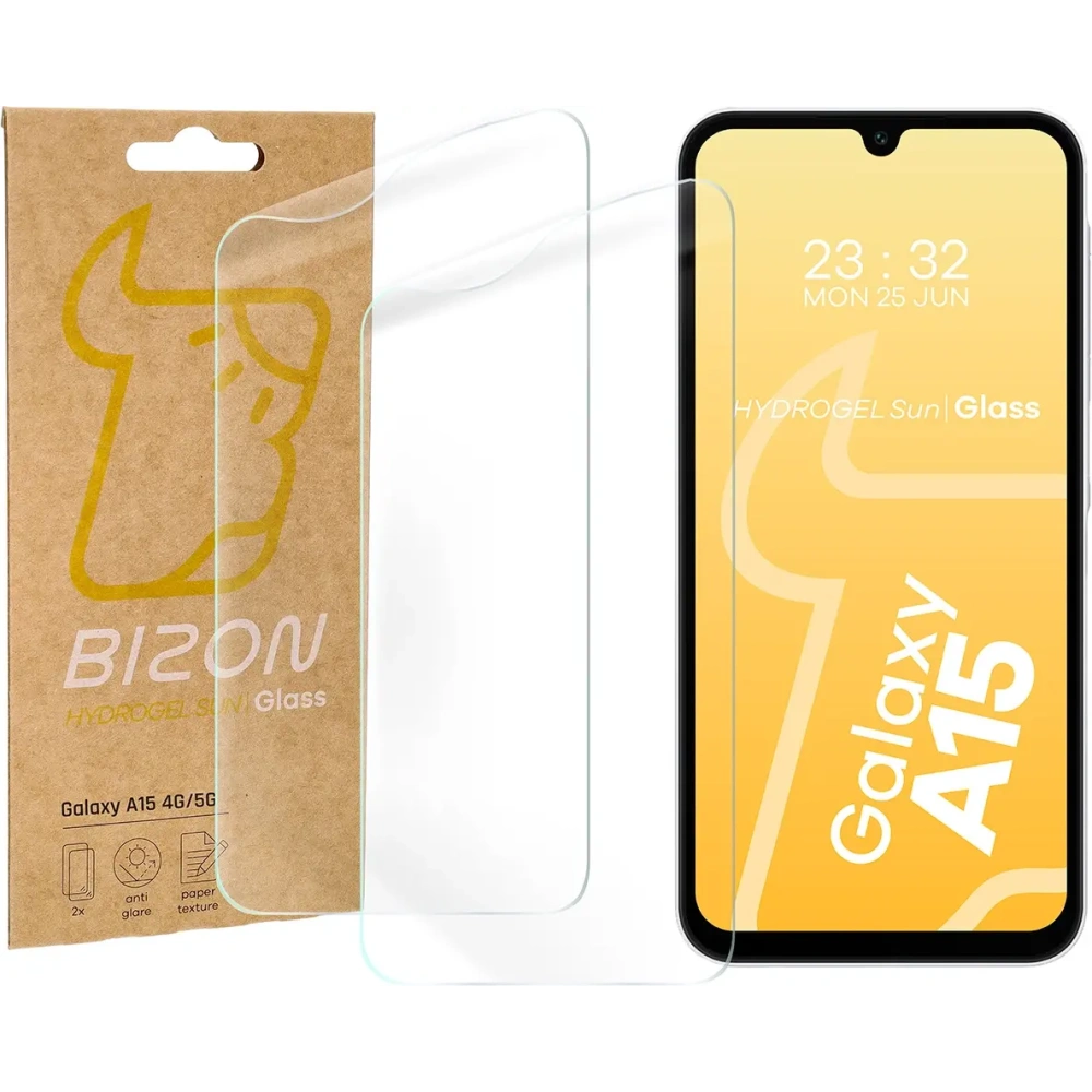 Folia matowa Bizon Glass Hydrogel Sun do Samsung Galaxy A15 5G / 4G [2 PACK]