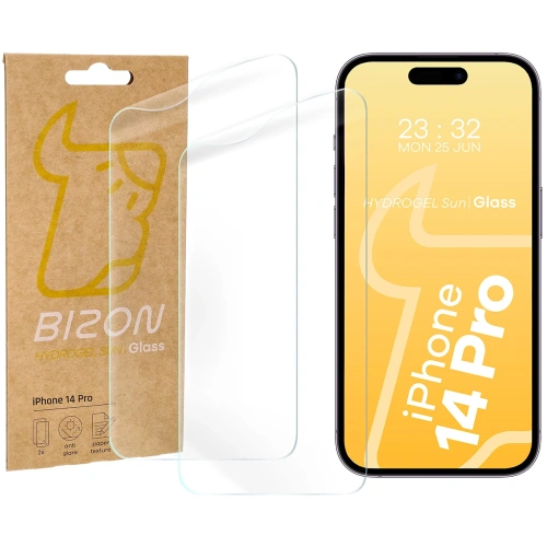 Kup Bizon Glass Hydrogel Soare Apple iPhone 14 Pro [2 PACHET] - BIZ6690 - {ean13} - Sklep Home Screen