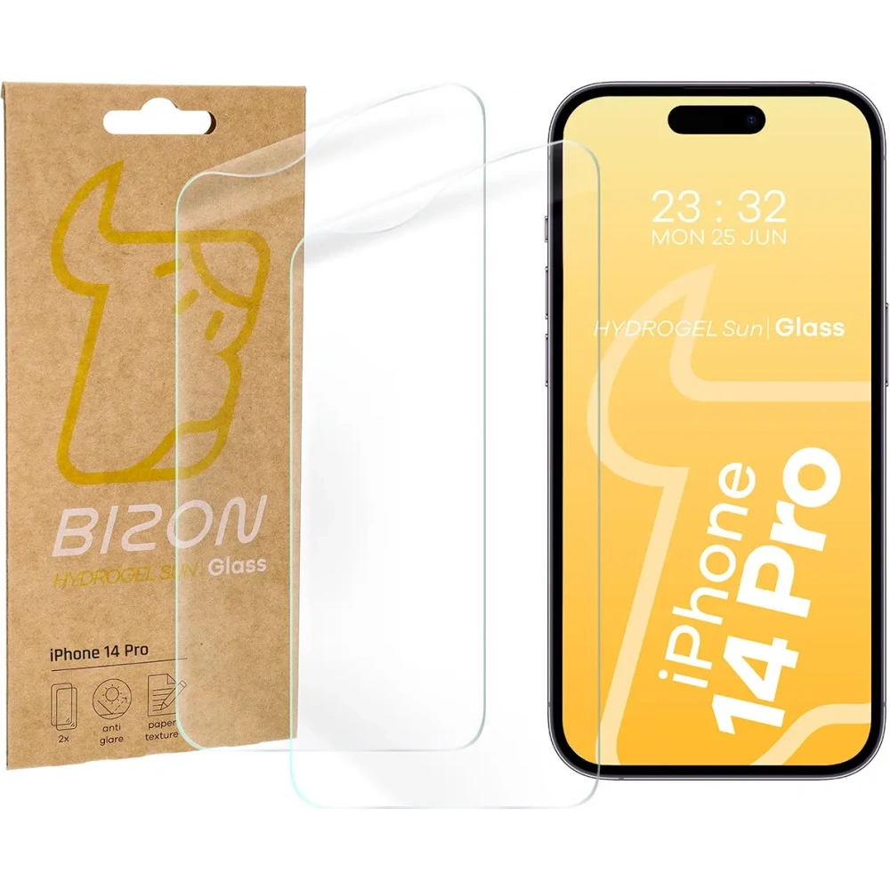 Folia matowa Bizon Glass Hydrogel Sun do Apple iPhone 14 Pro [2 PACK]