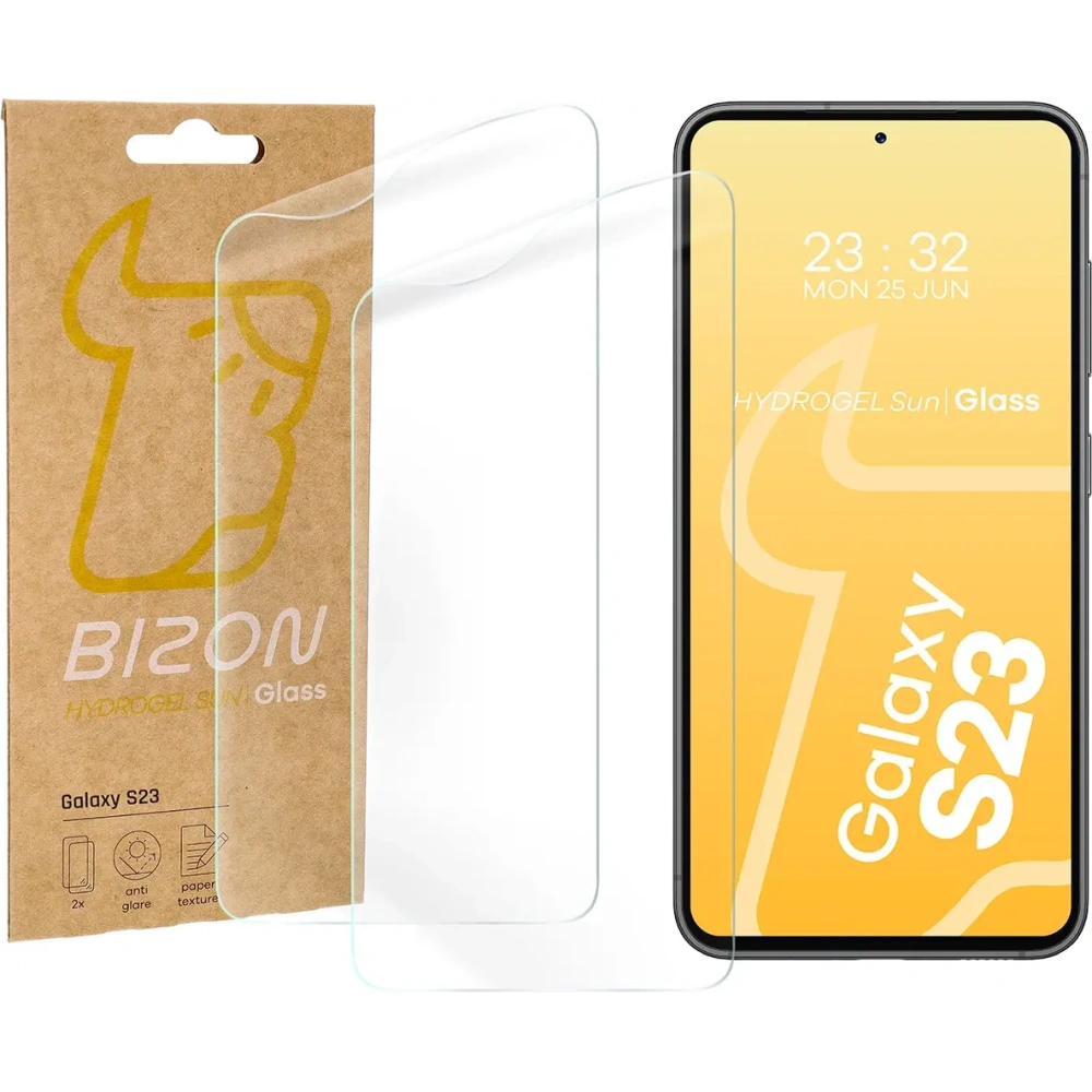 Folia matowa Bizon Glass Hydrogel Sun do Samsung Galaxy S23 [2 PACK]