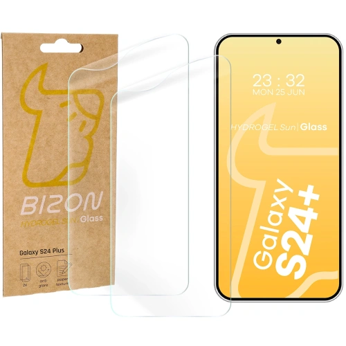 Kup Bizon Glass Hydrogel Soare Samsung Galaxy S24 Plus [2 PACHET] - BIZ6693 - {ean13} - Sklep Home Screen