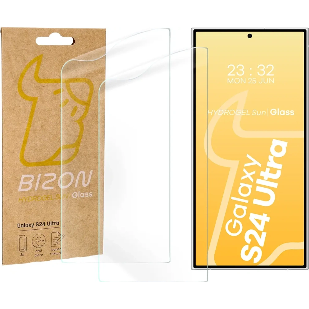 Folia matowa Bizon Glass Hydrogel Sun do Samsung Galaxy S24 Ultra [2 PACK]