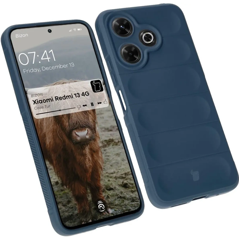 Pancerne etui Bizon Case Tur do Xiaomi Redmi 13 4G granatowe