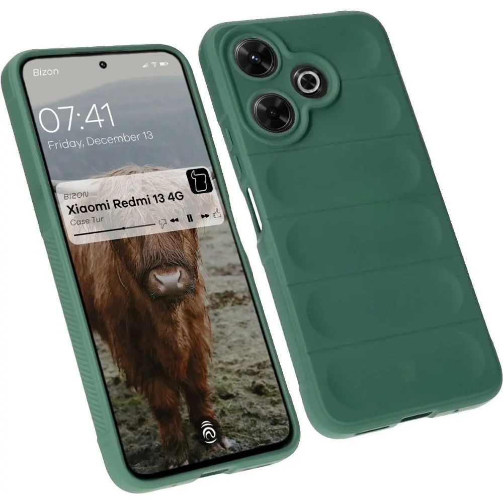Pancerne etui Bizon Case Tur do Xiaomi Redmi 13 4G ciemnozielone