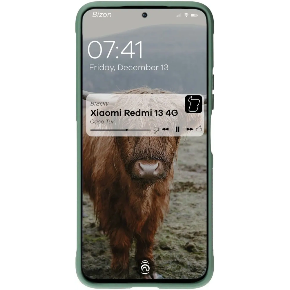 Pancerne etui Bizon Case Tur do Xiaomi Redmi 13 4G ciemnozielone