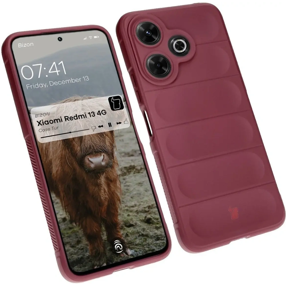 Pancerne etui Bizon Case Tur do Xiaomi Redmi 13 4G ciemnofioletowe