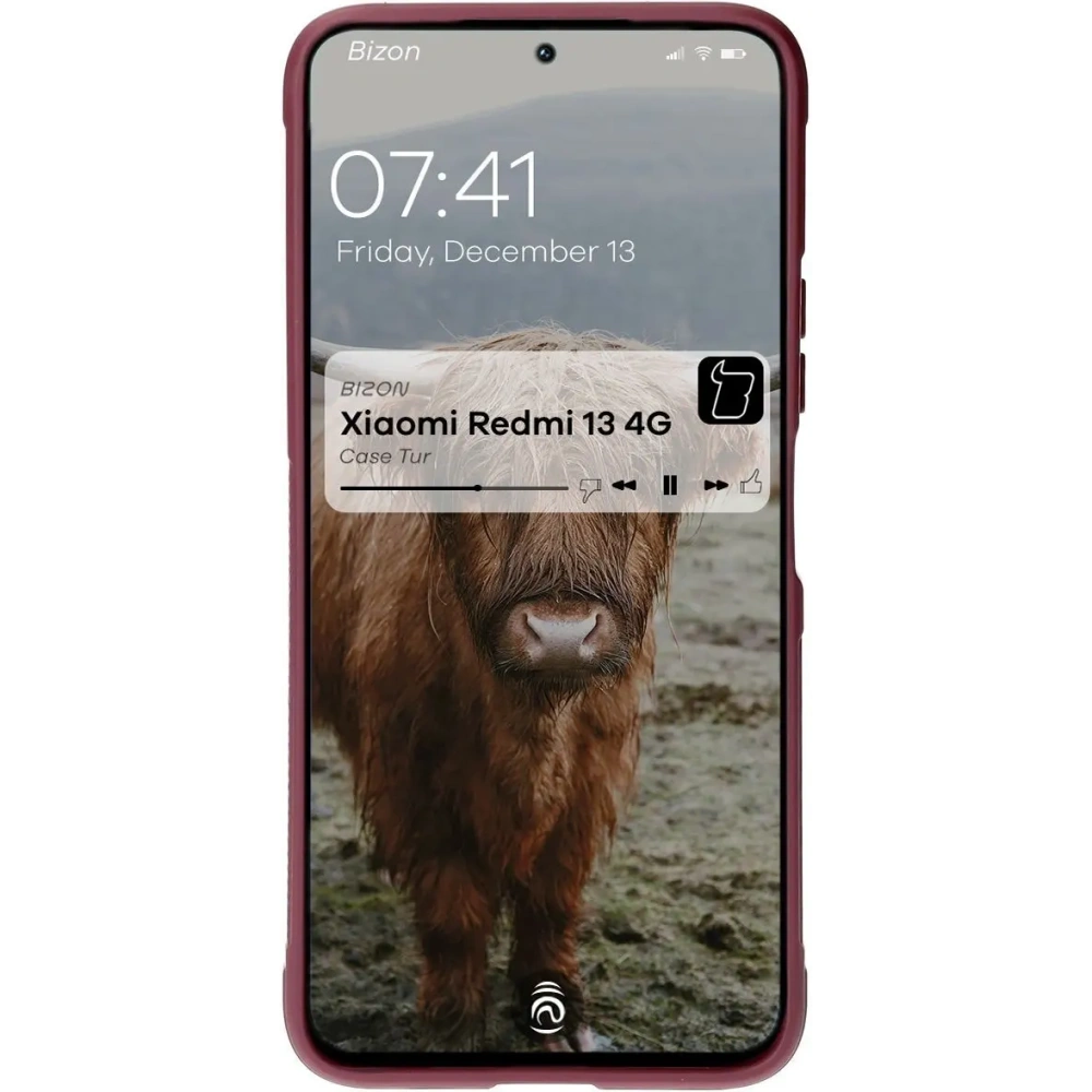 Pancerne etui Bizon Case Tur do Xiaomi Redmi 13 4G ciemnofioletowe