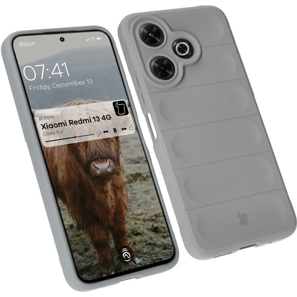 Pancerne etui Bizon Case Tur do Xiaomi Redmi 13 4G jasnoszare