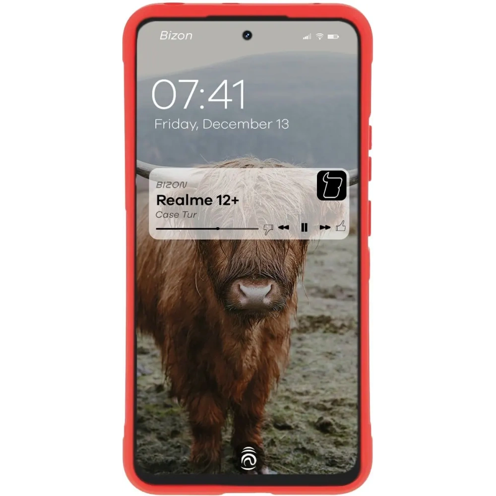 Pancerne etui Bizon Case Tur do Realme 12+ czerwone