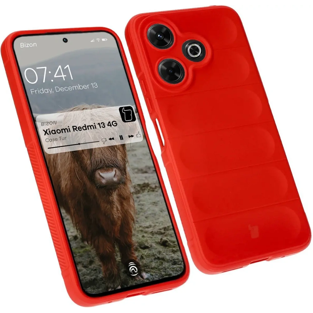 Pancerne etui Bizon Case Tur do Xiaomi Redmi 13 4G czerwone