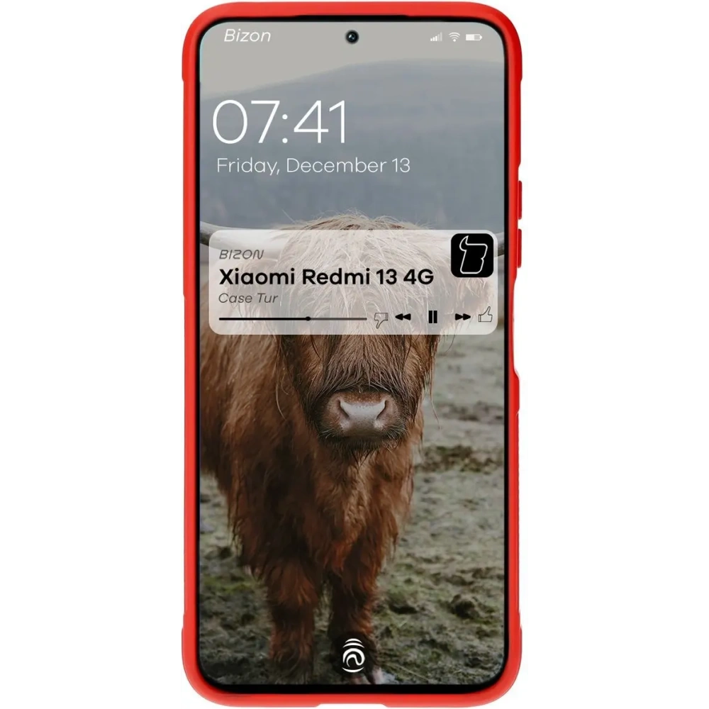 Pancerne etui Bizon Case Tur do Xiaomi Redmi 13 4G czerwone