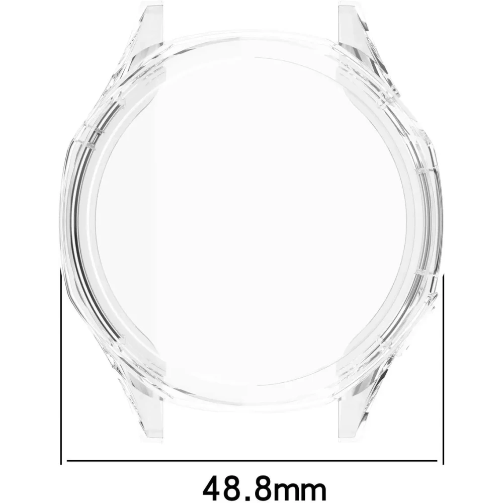 Etui z osłoną ekranu Bizon Case Watch Felipe do Huawei Watch GT 5 46 mm przeźroczyste