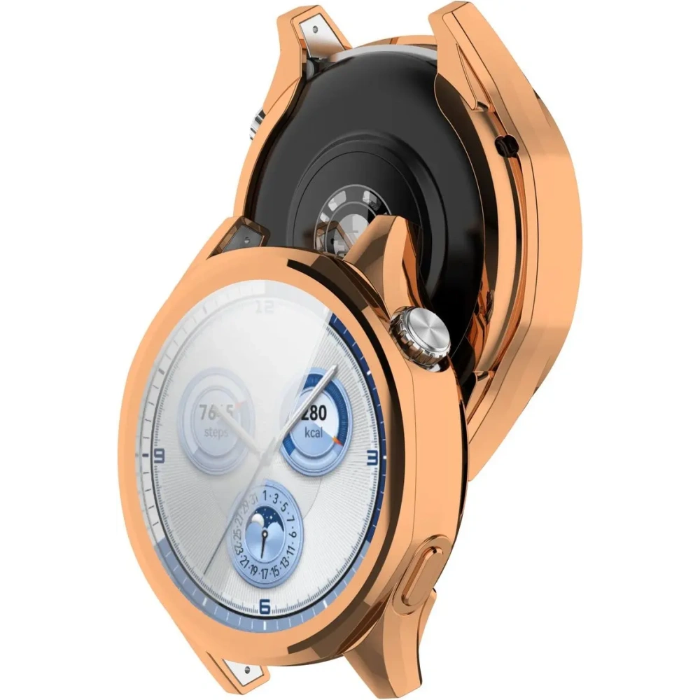 Etui z osłoną ekranu Bizon Case Watch Felipe do Huawei Watch GT 5 46 mm różowozłote