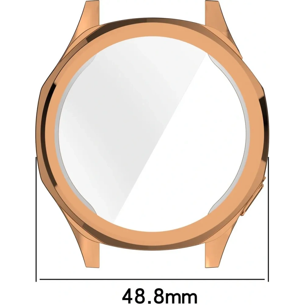 Etui z osłoną ekranu Bizon Case Watch Felipe do Huawei Watch GT 5 46 mm różowozłote