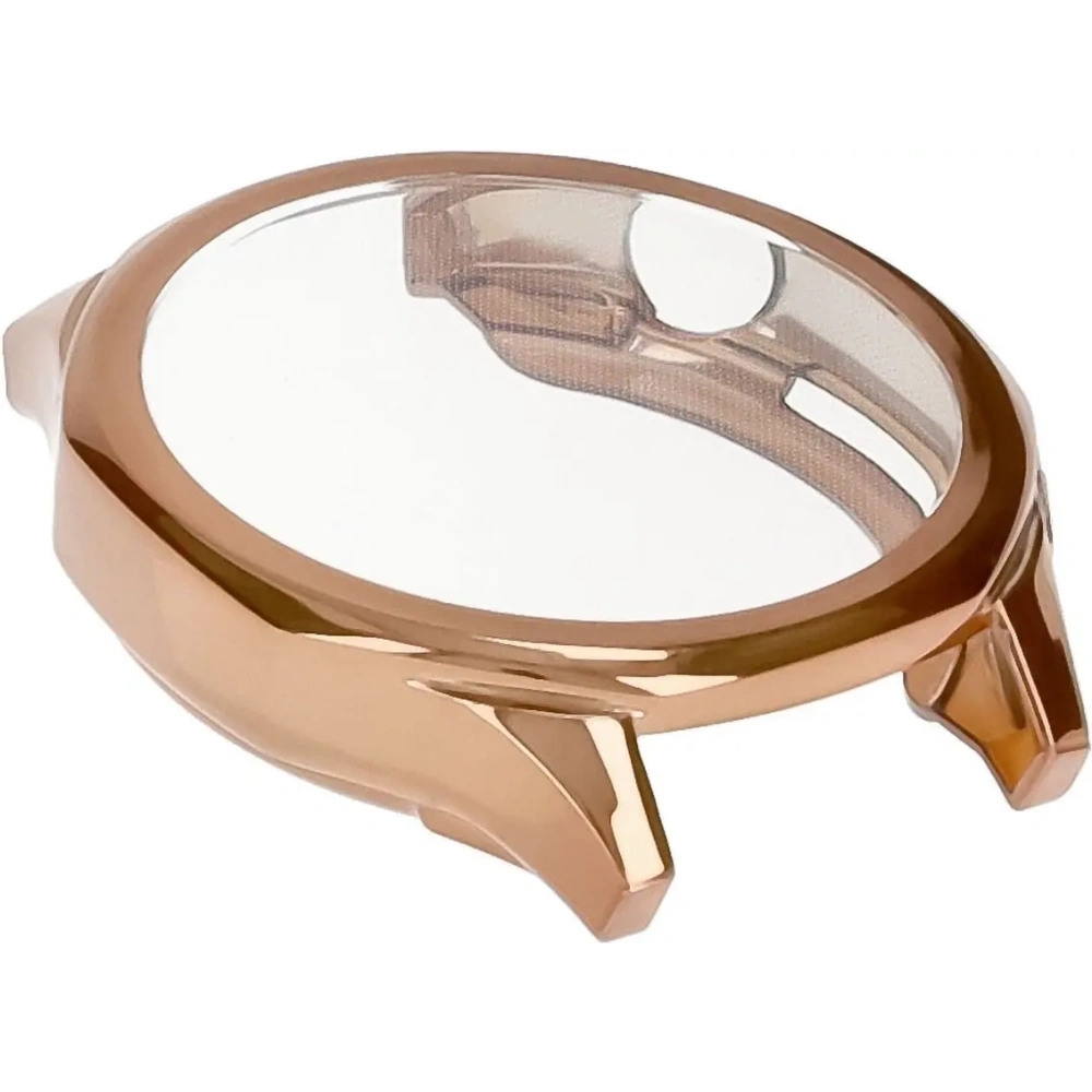 Etui z osłoną ekranu Bizon Case Watch Felipe do Huawei Watch GT 5 46 mm różowozłote