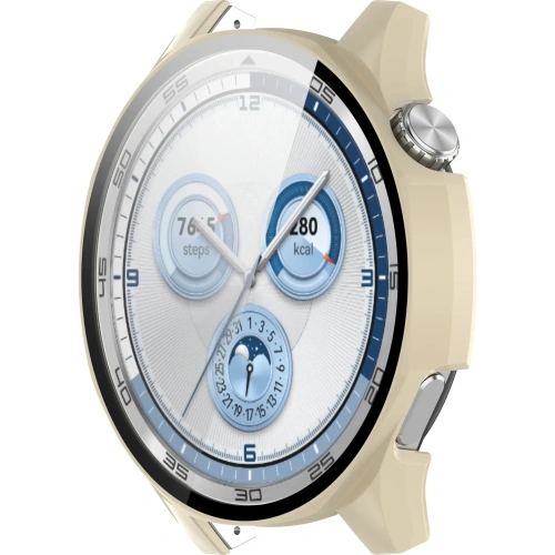 Kup Etui ze szkłem do zegarka Bizon Case+Glass Watch do Huawei Watch GT 5 46 mm beżowe - BIZ6728 - {ean13} - Sklep Home Screen